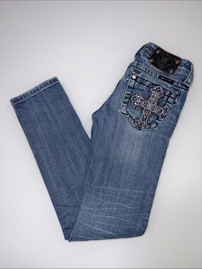 Miss Me Girls Embellished Cross Jeans sz 10